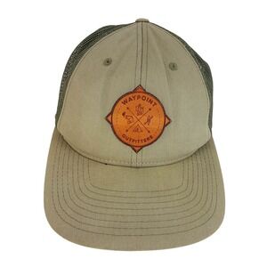 Waypoint Outfitters Trucker Hat Mesh Cap Khaki Green Outdoor Adventure